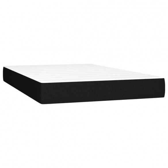 Cadre de lit avec matelas Noir 120x200 cm Tissu