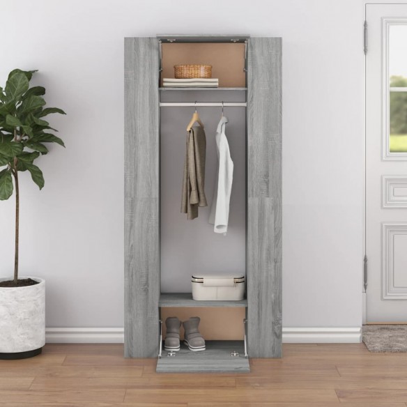 Armoires de couloir 2 pcs Sonoma gris Bois d'ingénierie