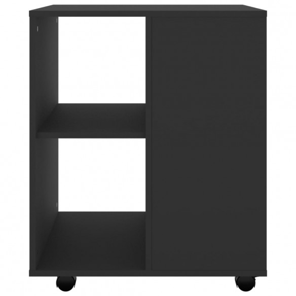 Armoire à roulettes Noir 60x53x72 cm Aggloméré