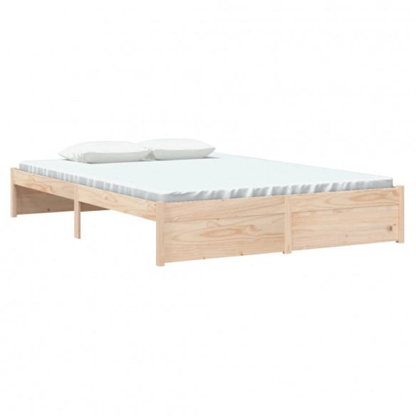 Cadre de lit Bois massif 140x190 cm