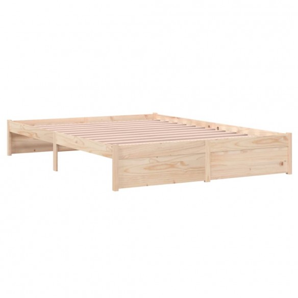 Cadre de lit Bois massif 140x190 cm