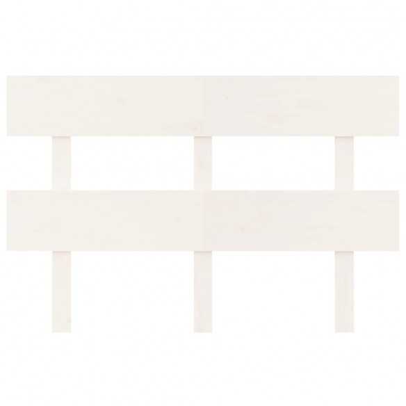 Tête de lit Blanc 124x3x81 cm Bois massif de pin