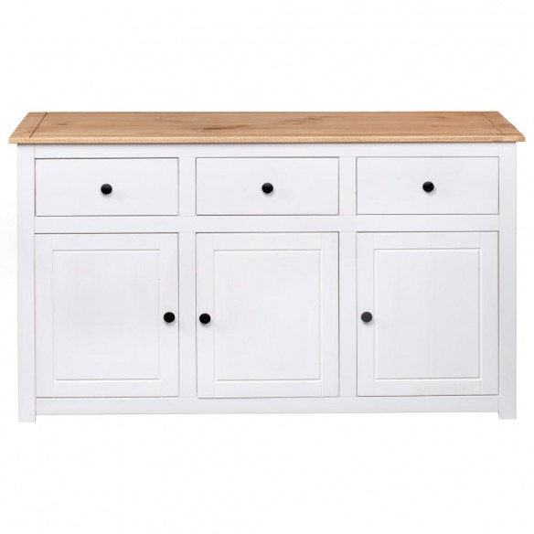 Buffet Blanc 135x40x80 cm Pin solide Gamme Panama