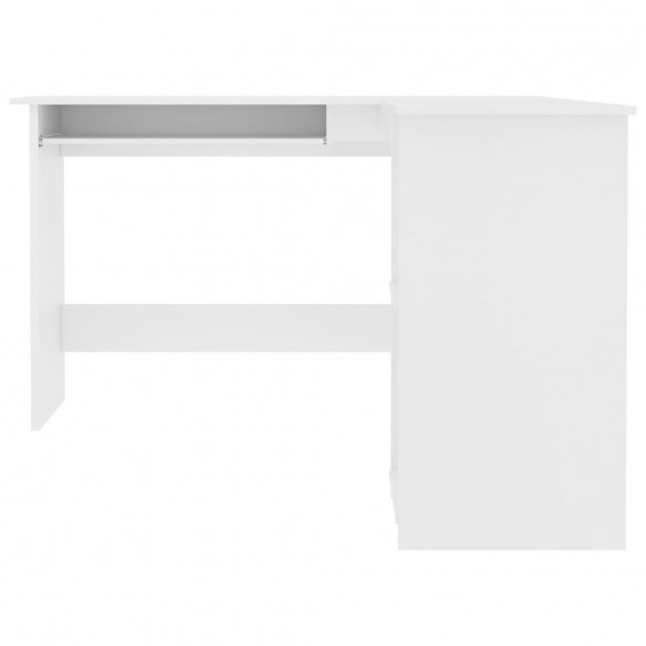 Bureau d'angle en forme de L Blanc 120x140x75 cm