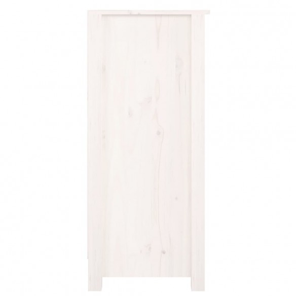 Buffet Blanc 70x35x80 cm Bois massif de pin