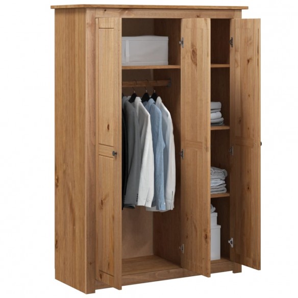 Garde-robe à 3 portes 118x50x171,5 cm Pin Assortiment Panama