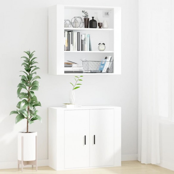 Armoire murale Blanc 80x33x80 cm Bois d'ingénierie