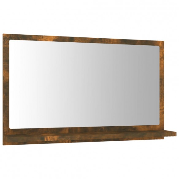 Miroir de bain Chêne fumé 60x10,5x37 cm Bois d'ingénierie