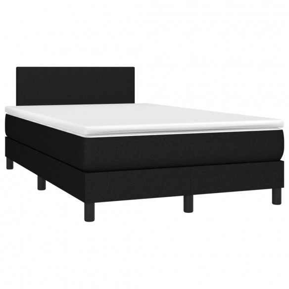 Cadre de lit avec matelas Noir 120x200 cm Tissu