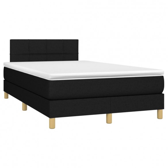 Cadre de lit avec matelas Noir 120x200 cm Tissu