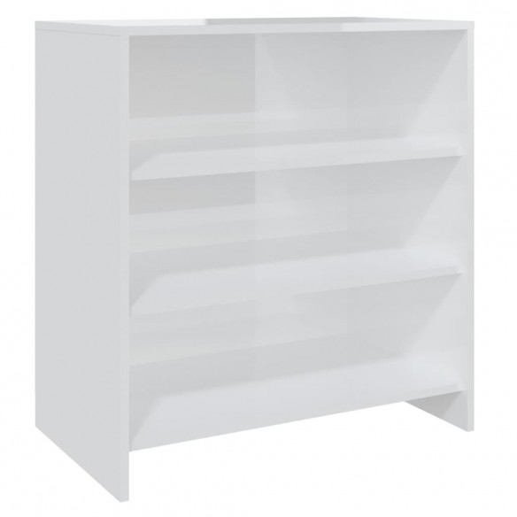 Buffets 2 pcs Blanc brillant Bois d'ingénierie