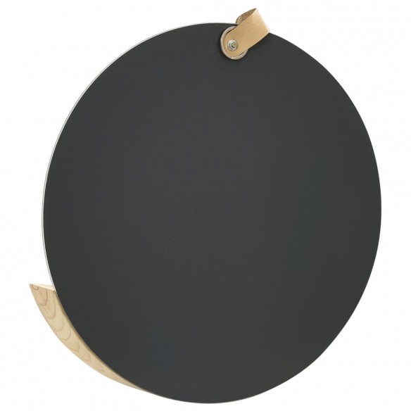 322801  Wall Mirror Solid Pinewood 35 cm