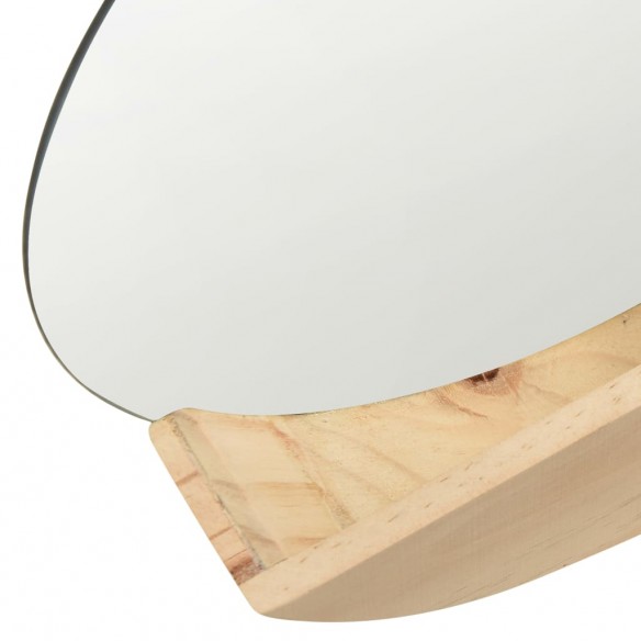 322801  Wall Mirror Solid Pinewood 35 cm