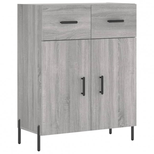 Buffet haut Sonoma gris 69,5x34x180 cm Bois d'ingénierie