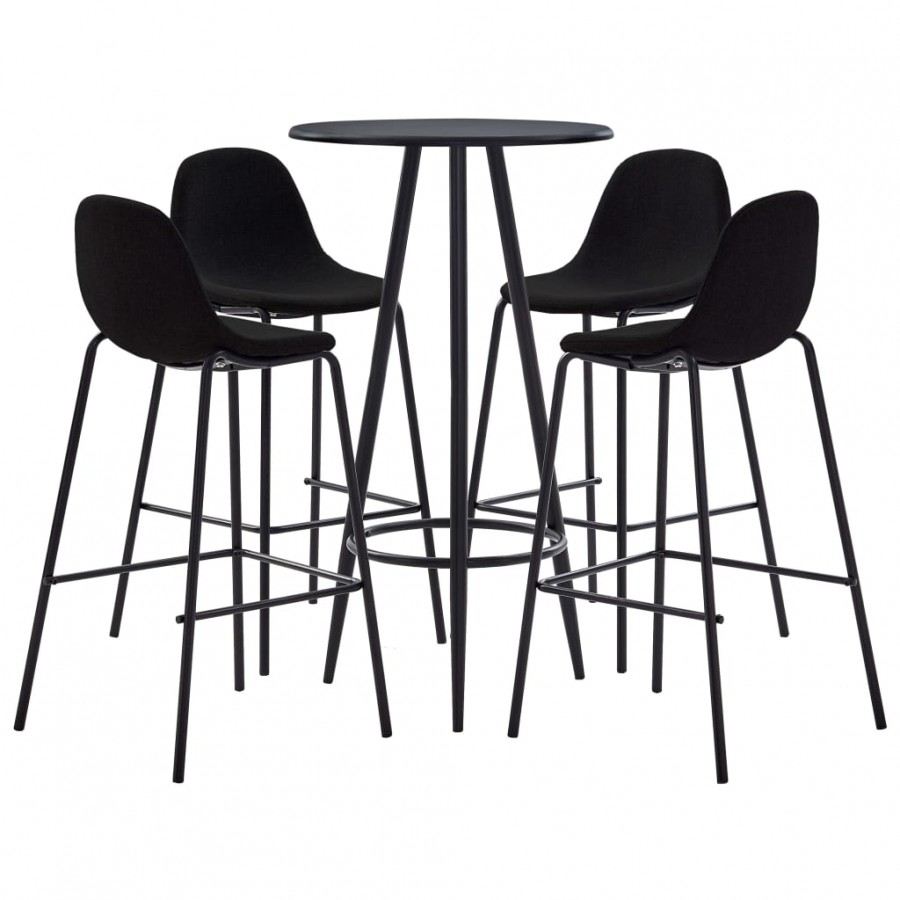 Ensemble de bar 5 pcs Tissu Noir