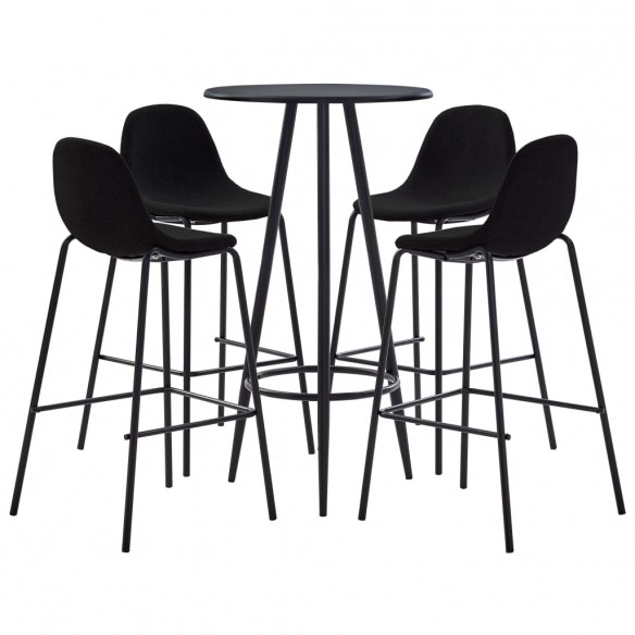 Ensemble de bar 5 pcs Tissu Noir