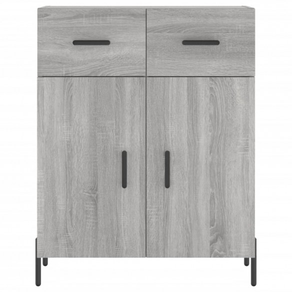 Buffet haut Sonoma gris 69,5x34x180 cm Bois d'ingénierie