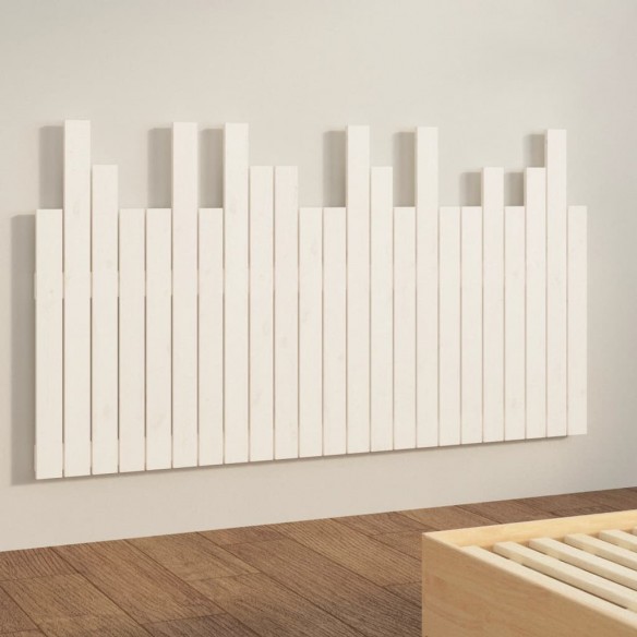 Tête de lit murale Blanc 146,5x3x80 cm Bois massif de pin