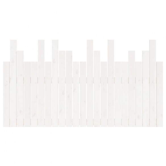 Tête de lit murale Blanc 146,5x3x80 cm Bois massif de pin