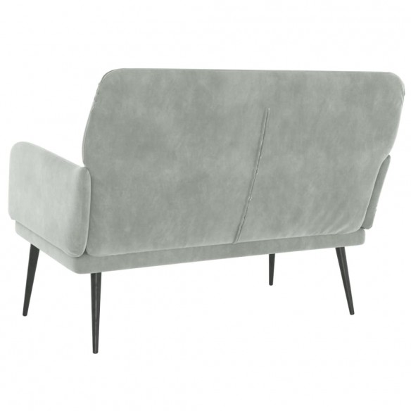 Banc Gris clair 108x79x79 cm Velours