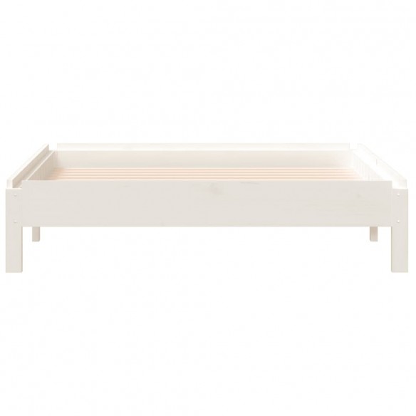 Lit empilable Blanc 90x190 cm Bois de pin massif