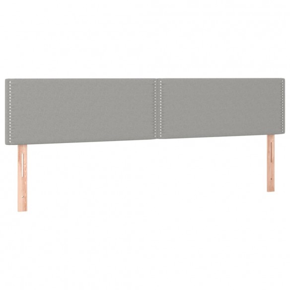 Tête de lit à LED Gris clair 180x5x78/88 cm Tissu