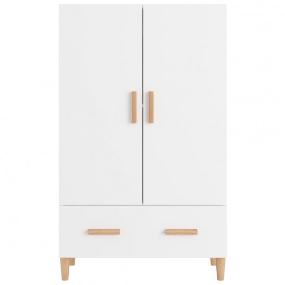 Buffet Blanc brillant 70x31x115 cm Bois d'ingénierie