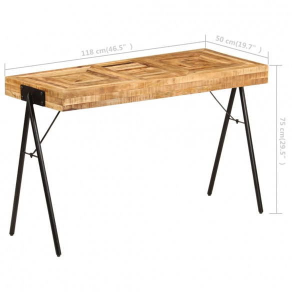 Table à écrire Bois de manguier massif 118 x 50 x 75 cm