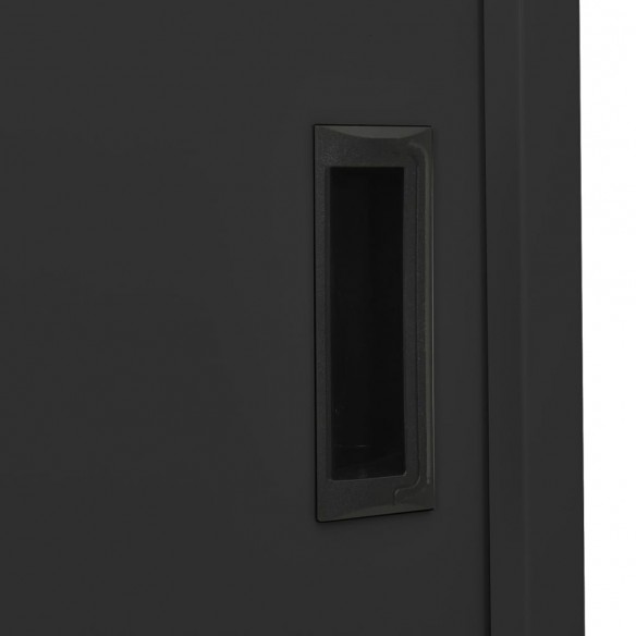 Armoire de bureau et porte coulissante Anthracite 90x40x180 cm