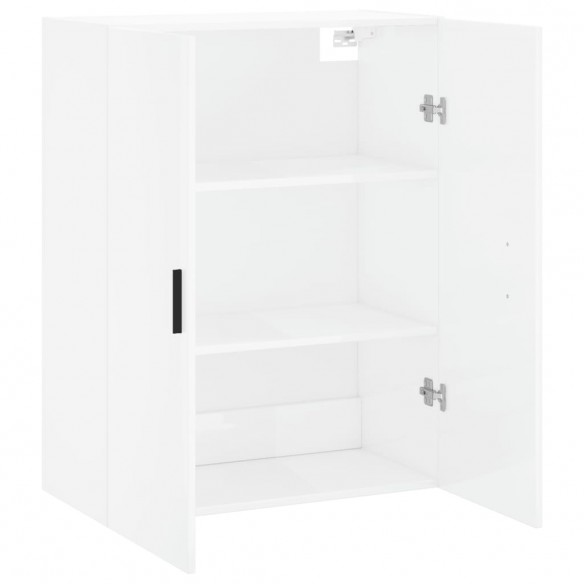 Armoire murale blanc brillant 69,5x34x90 cm