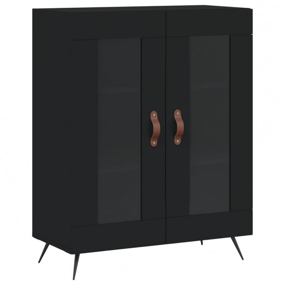 Buffet haut Noir 69,5x34x180 cm Bois d'ingénierie