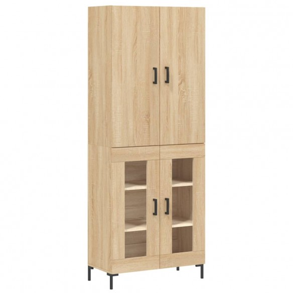 Buffet haut Chêne sonoma 69,5x34x180 cm Bois d'ingénierie