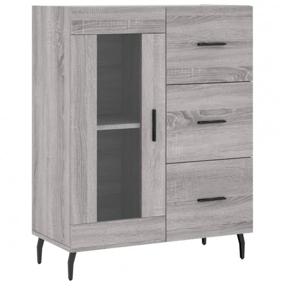 Buffet haut Sonoma gris 69,5x34x180 cm Bois d'ingénierie