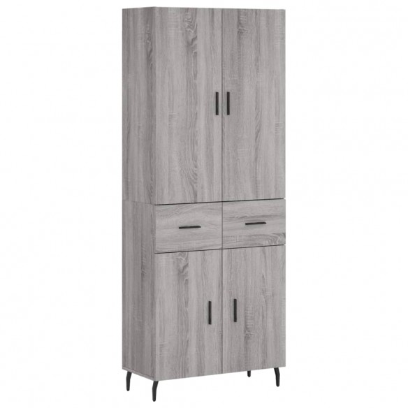 Buffet haut Sonoma gris 69,5x34x180 cm Bois d'ingénierie