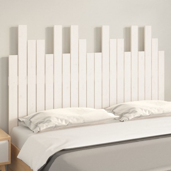 Tête de lit murale Blanc 127,5x3x80 cm Bois massif de pin