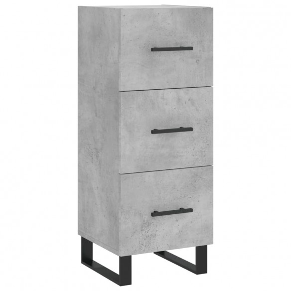 Buffet haut Gris béton 34,5x34x180 cm Bois d'ingénierie