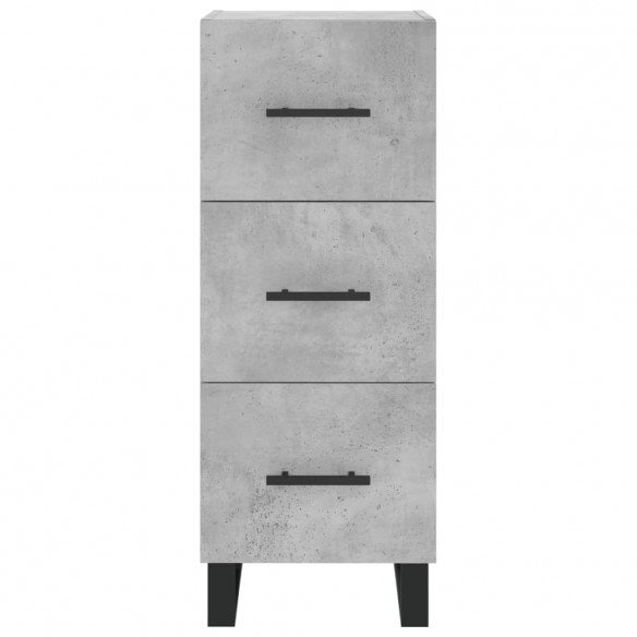 Buffet haut Gris béton 34,5x34x180 cm Bois d'ingénierie