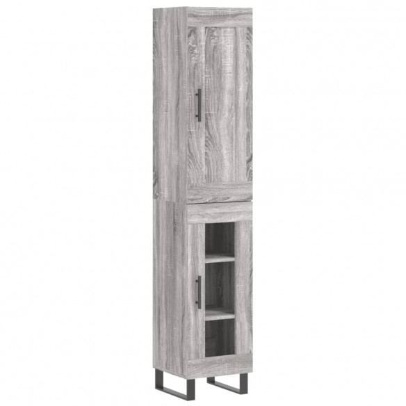 Buffet haut Sonoma gris 34,5x34x180 cm Bois d'ingénierie