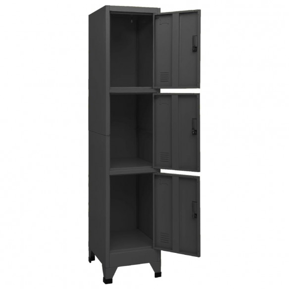 Armoire à casiers Anthracite 38x45x180 cm Acier