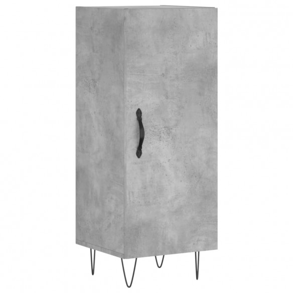 Buffet haut Gris béton 34,5x34x180 cm Bois d'ingénierie