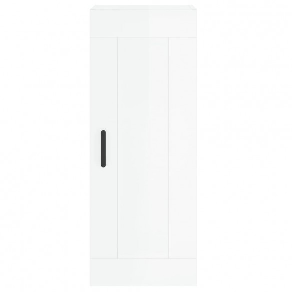 Armoire murale blanc brillant 34,5x34x90 cm bois d'ingénierie