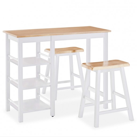 Ensemble de bar 3 pcs MDF Blanc