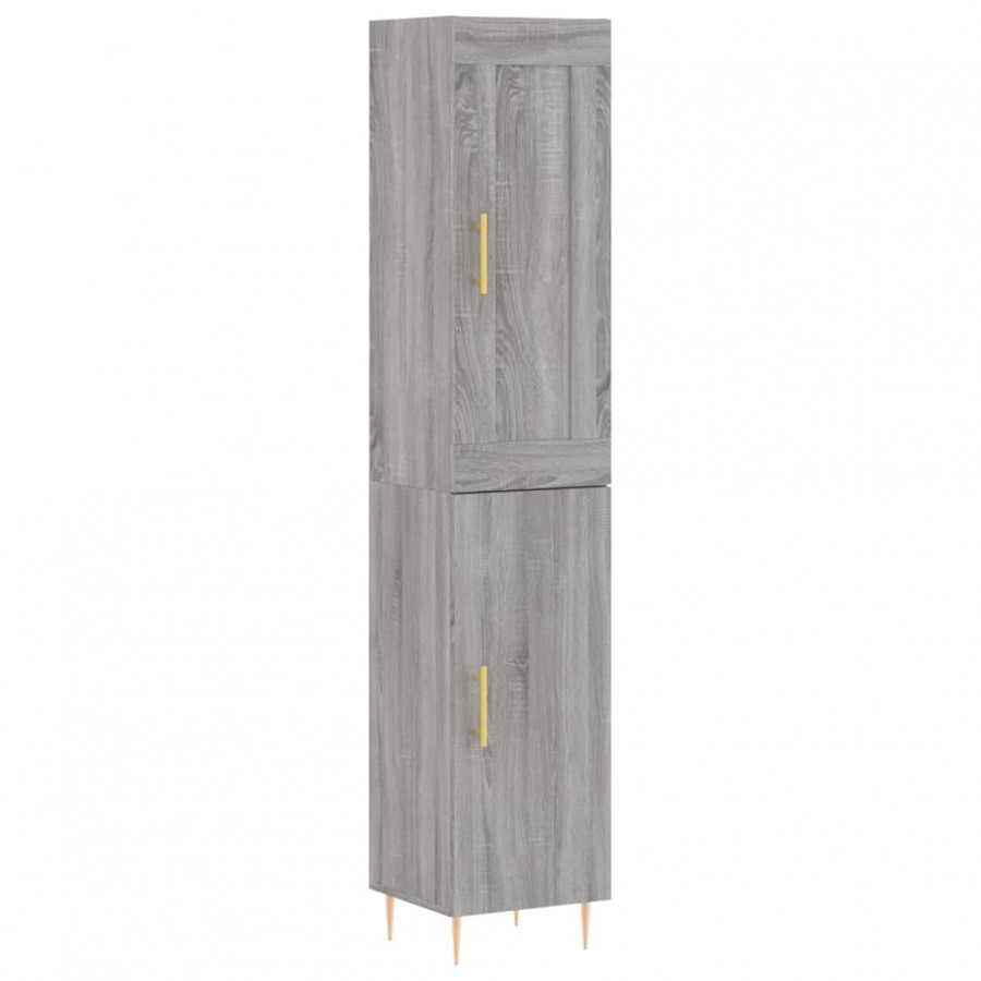 Buffet haut Sonoma gris 34,5x34x180 cm Bois d'ingénierie