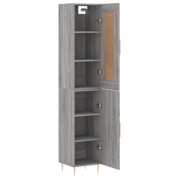 Buffet haut Sonoma gris 34,5x34x180 cm Bois d'ingénierie