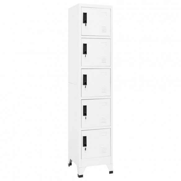 Armoire à casiers Blanc 38x40x180 cm Acier