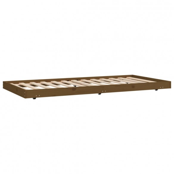 Cadre de lit Marron miel 90x190 cm Bois de pin massif