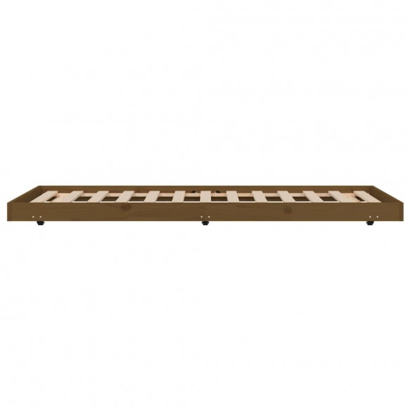 Cadre de lit Marron miel 90x190 cm Bois de pin massif