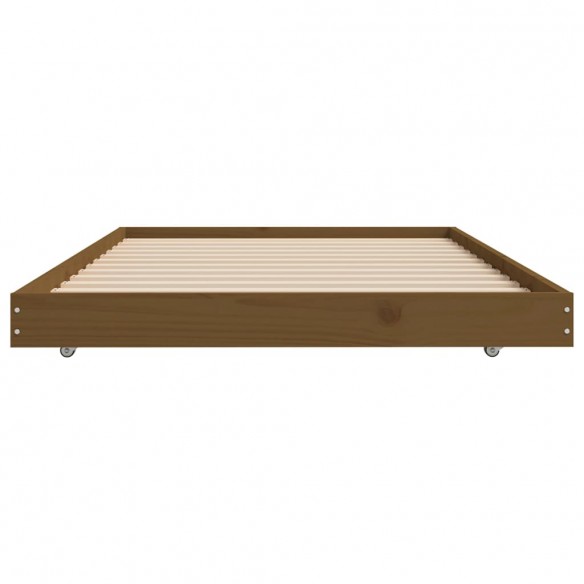 Cadre de lit Marron miel 90x190 cm Bois de pin massif