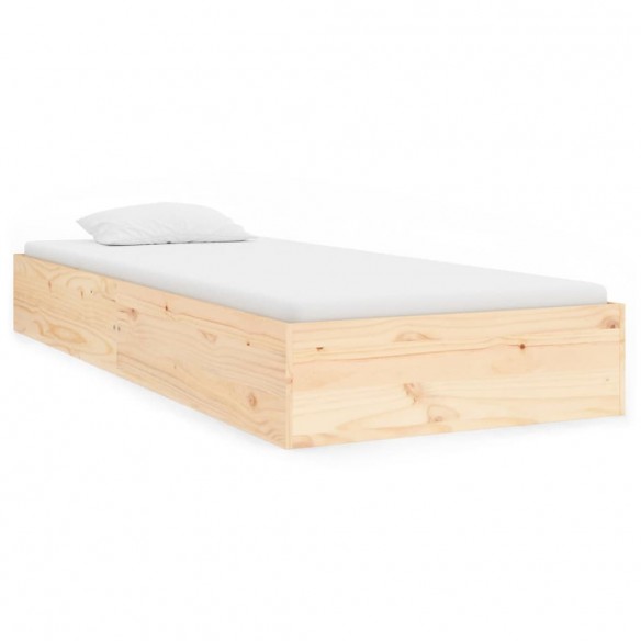 Cadre de lit bois massif 75x190 cm petit simple