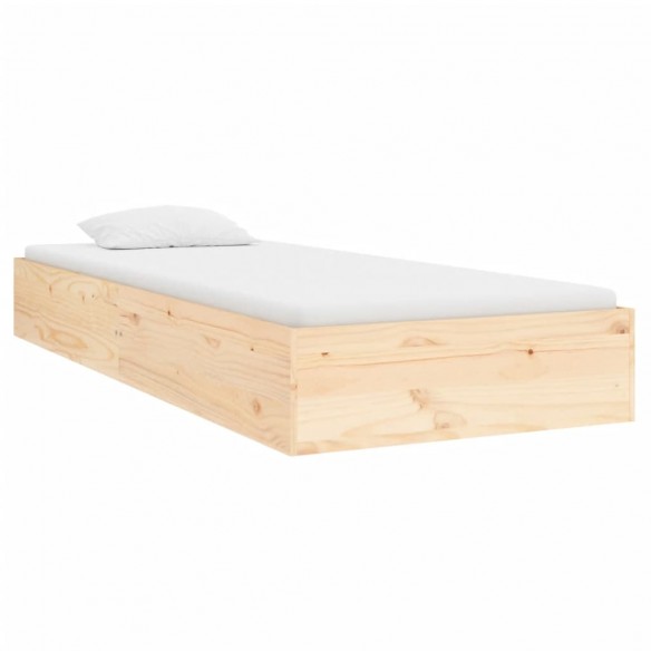 Cadre de lit bois massif 75x190 cm petit simple